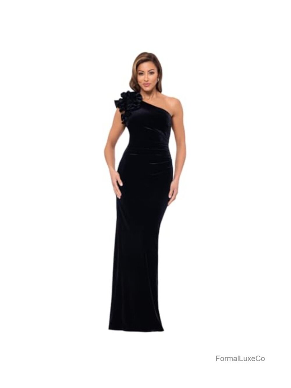Off Shoulder Sweetheart Neck Ruffle Knee Length Bodycon Dress Scuba